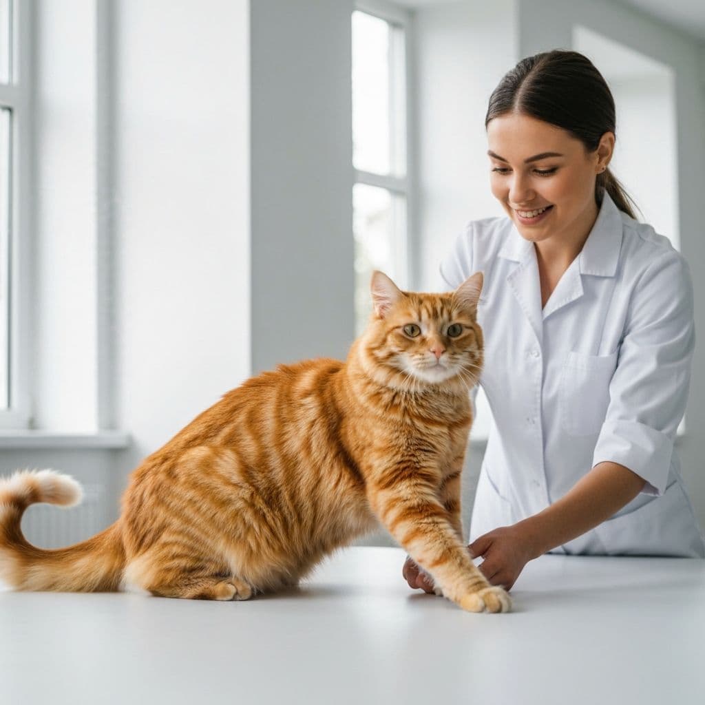 Katze bei der Physiotherapie-Behandlung